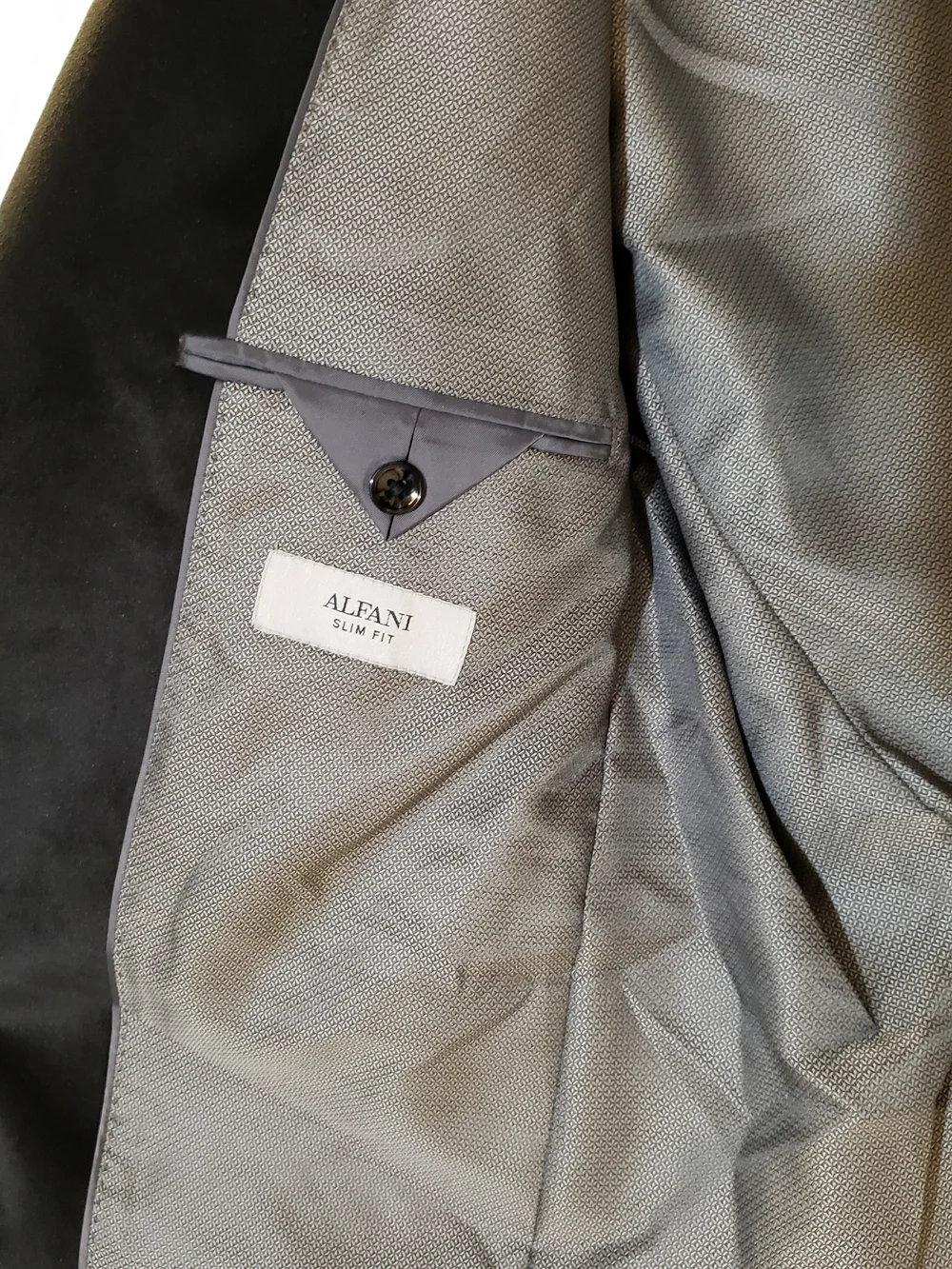 Alfani Men's Black Velvet 2-Button Sport Coat Men's 42S (short) NWT